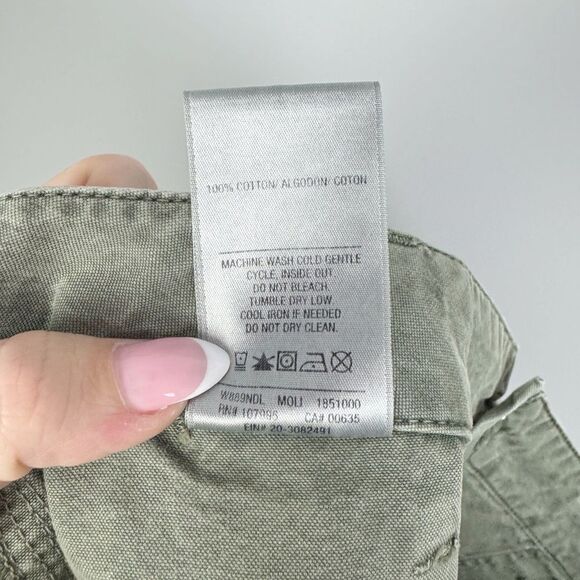 HUDSON JEANS | Olive Green Hunter Cargo Mini Skirt Women’s Size 31 (12) - Picture 9 of 10